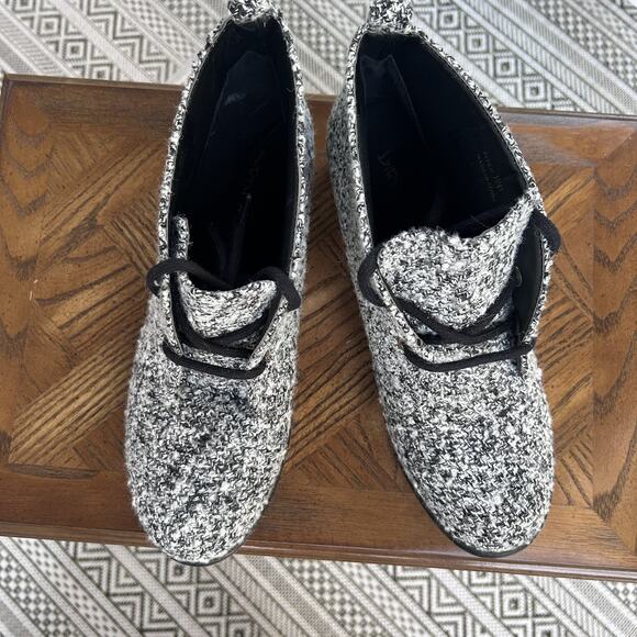 Dirty Laundry Tweed Black White Tweed Boots Size EU 41 US 10 - Picture 4 of 11